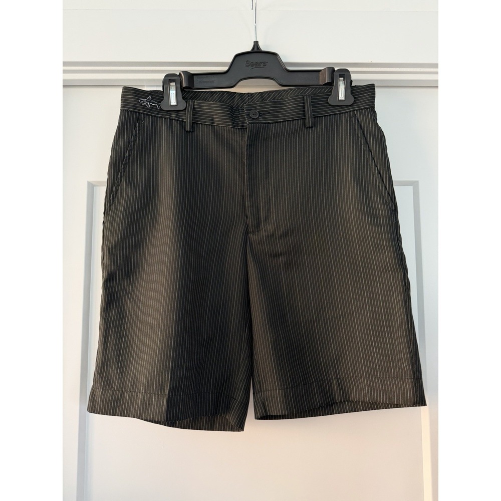 Greg Norman Summer Casual Shorts Pinstripe Golf Lightweight Breathable